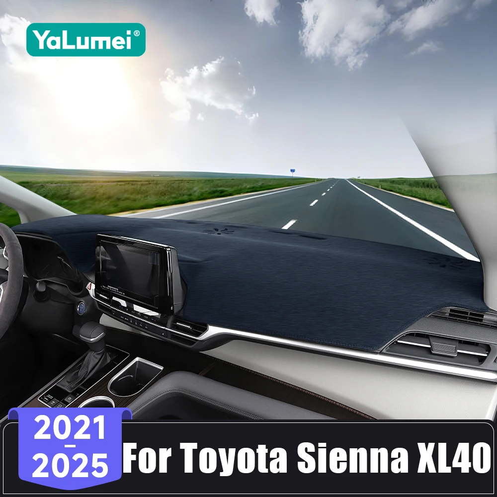

Car Dashboard Cover Sun Shade Mats Instrument Panel Anti-UV Pads Accessories For Toyota Sienna XL40 2021 2022 2023 2024 2025