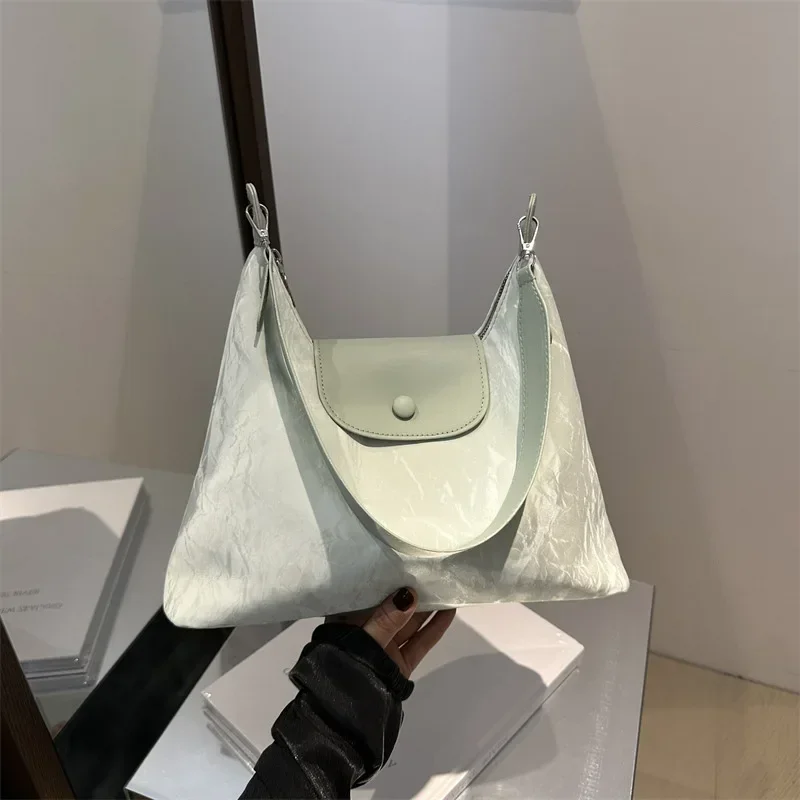 Sac à Bandoulière en Cuir Souple de Grande Capacité pour Femme, Petit Fourre-Tout Vert Menthe de Bonne Valeur