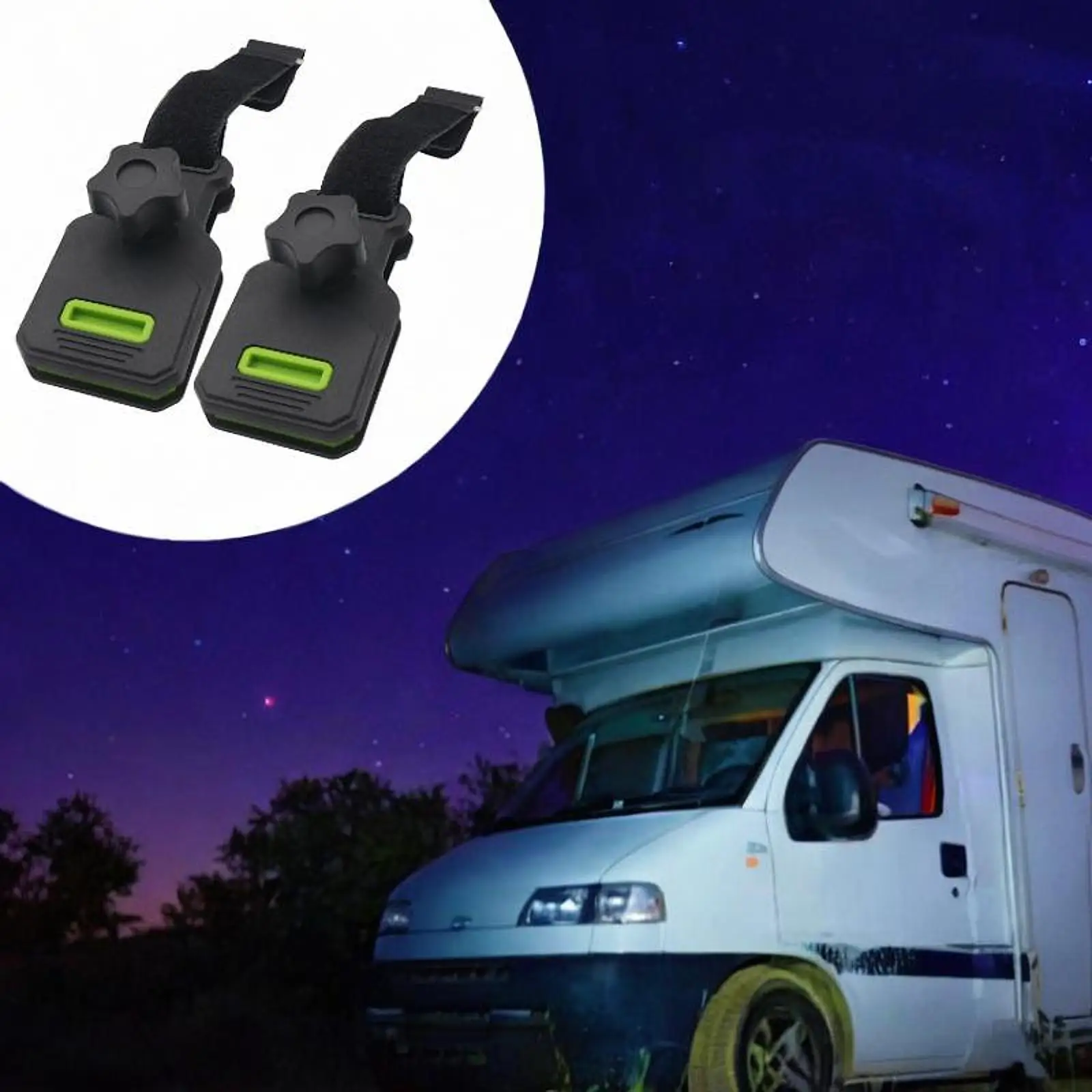 

2Pcs RV Awning Clamps Mount Grips for Outdoor Camping Tarpaulin Canopy