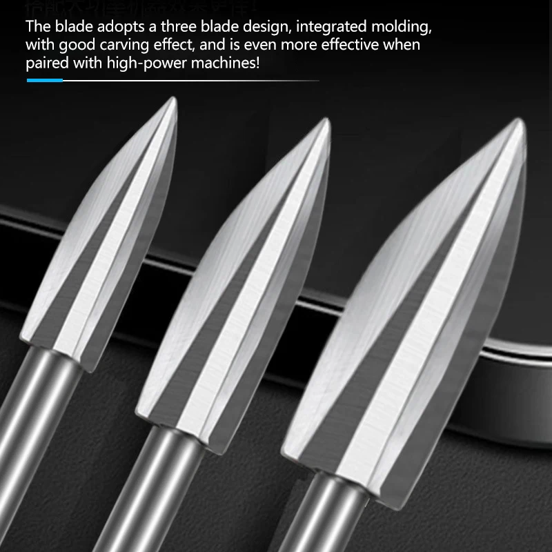 Carving Knife Set HSS Wood Carving Bit For Rotary Tools High Precision Engraving Wood Carving, Root Carving, And Nuclear Carving