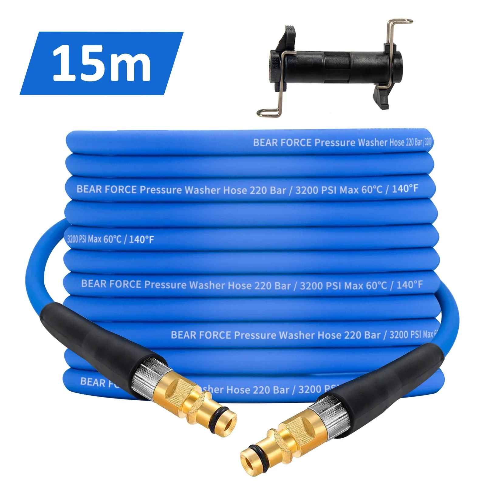 

15m/49ft Pressure Washer Replacement Hose Super Flexible Hose 3200 PSI Kink Resistant Hose for Karcher K2-K7 Quick Connector