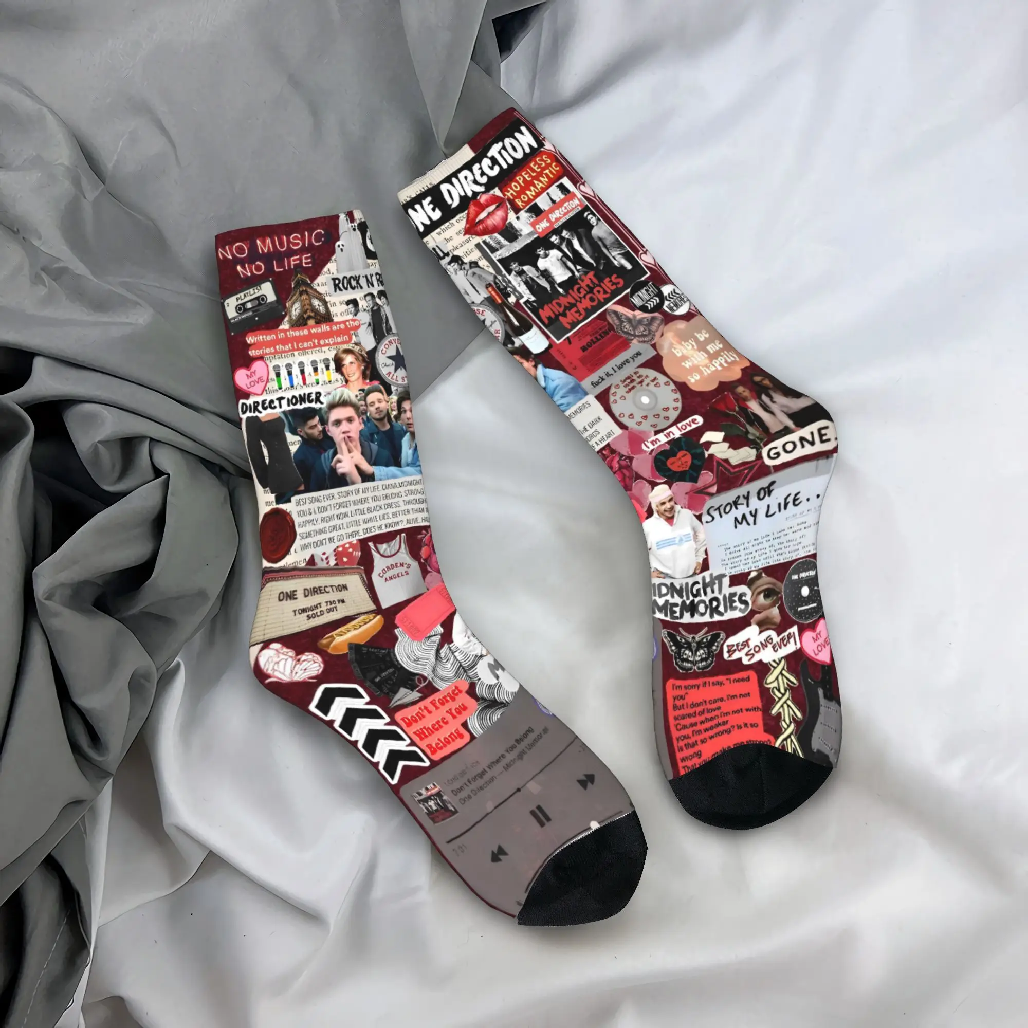 

Носки Ones Music and Directions, противопотовые чулки, теплые мягкие носки для бега для пар, зимние новинки, носки с рисунком