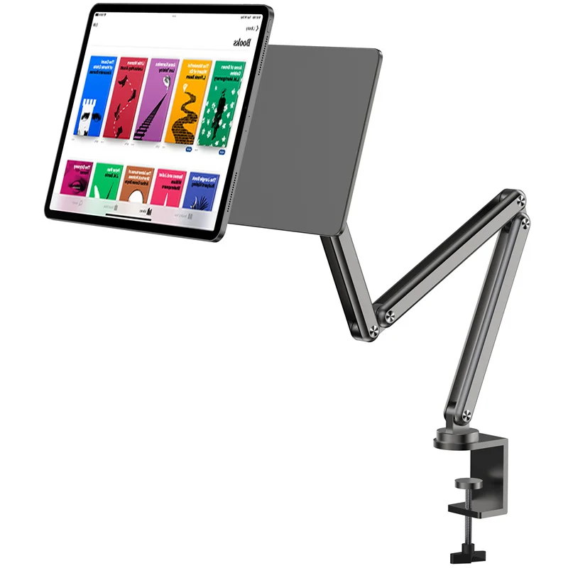 KUXIU Long Arm Magnetic Tablet Holder For iPad Pro 12.9/11,iPad Pro/Air 11/13 inch，Adjustable Foldable iPad Stand For Work/Home