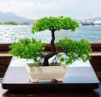 Artificial Plants Bonsai Small Tree Simulation Pot Plants Fake Flowers Table Potted Ornaments for Hotel Garden Home Decor planta