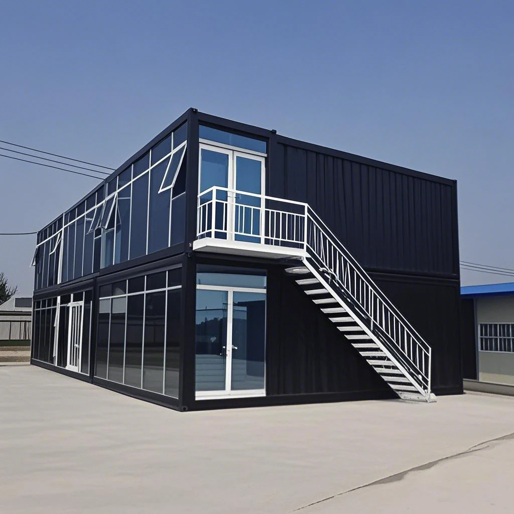 FL Container House Pre‑installed Door Window Prefab Dwelling For Water Conservancy Project On‑site Staff Housing