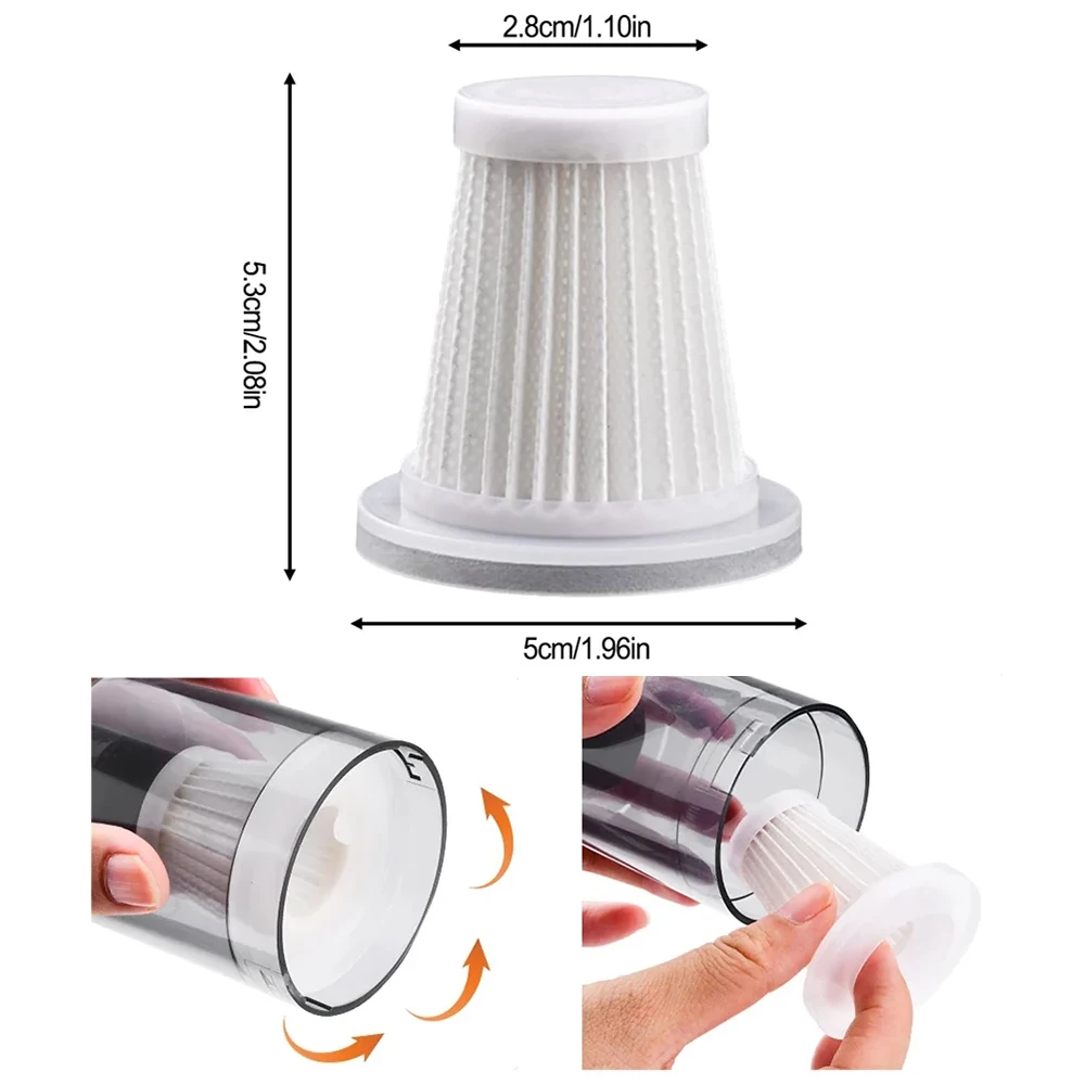 Car Vacuum Cleaner Filter Replacement Reusable Vacuum Cleaner Filters Accessories Washable Vacuum Cleaner Cartridge 5pcs 20pcs