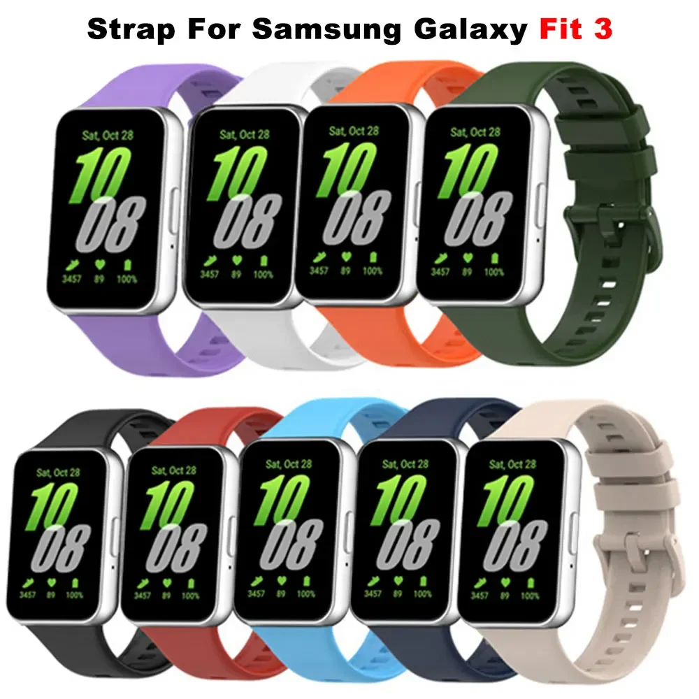 

Silicone Watchband For Samsung Galaxy Fit 3 Watch Bracelet Replacement Sport Watchband For Galaxy Fit 3 R390 Strap Accessories