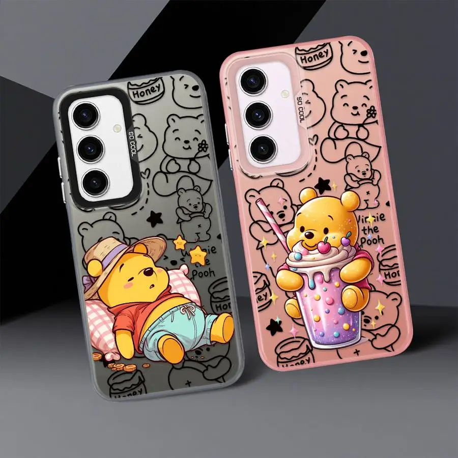 Funda de teléfono suave de Winnie The Pooh de Disney para Samsung Galaxy A73 A52 A55 A53 A54 A51 A56 A35 A72 A26 A36 A71