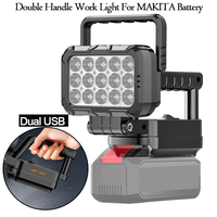 LED Work Light for Makita 18V Battery Flashlight Portable Flood Lights Cordless Batteries Lamp with USB Port Outdoor Emergencies