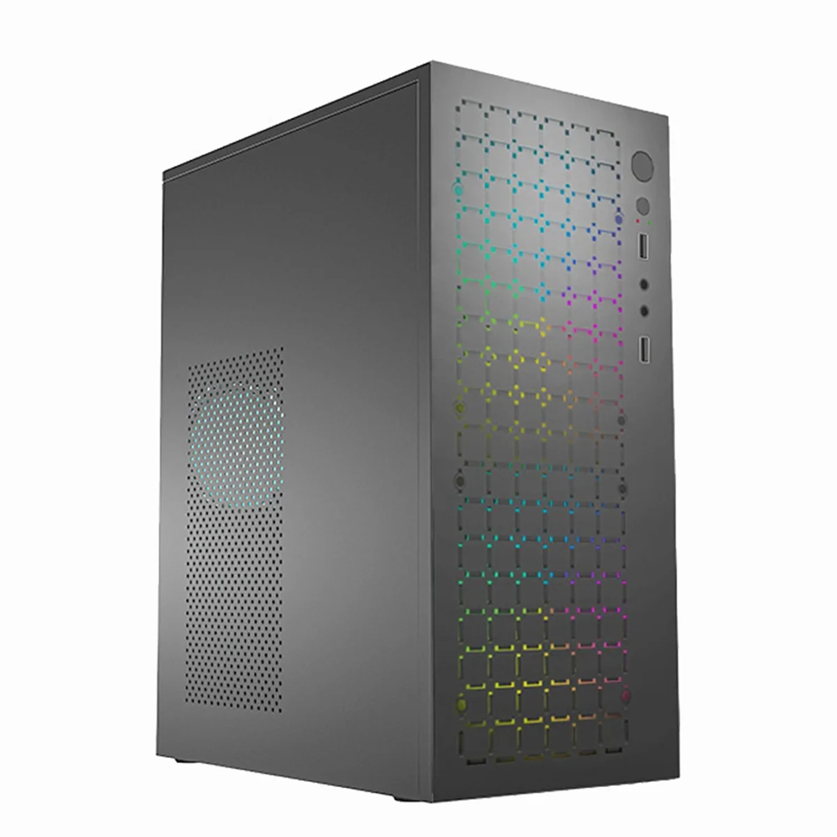 Корпус для мини-компьютера M-ATX/ITX Компьютерный ПК USB2.0 Корпус с поддержкой SSD 3,5-дюймовый HDD Мини-футляр для блока питания