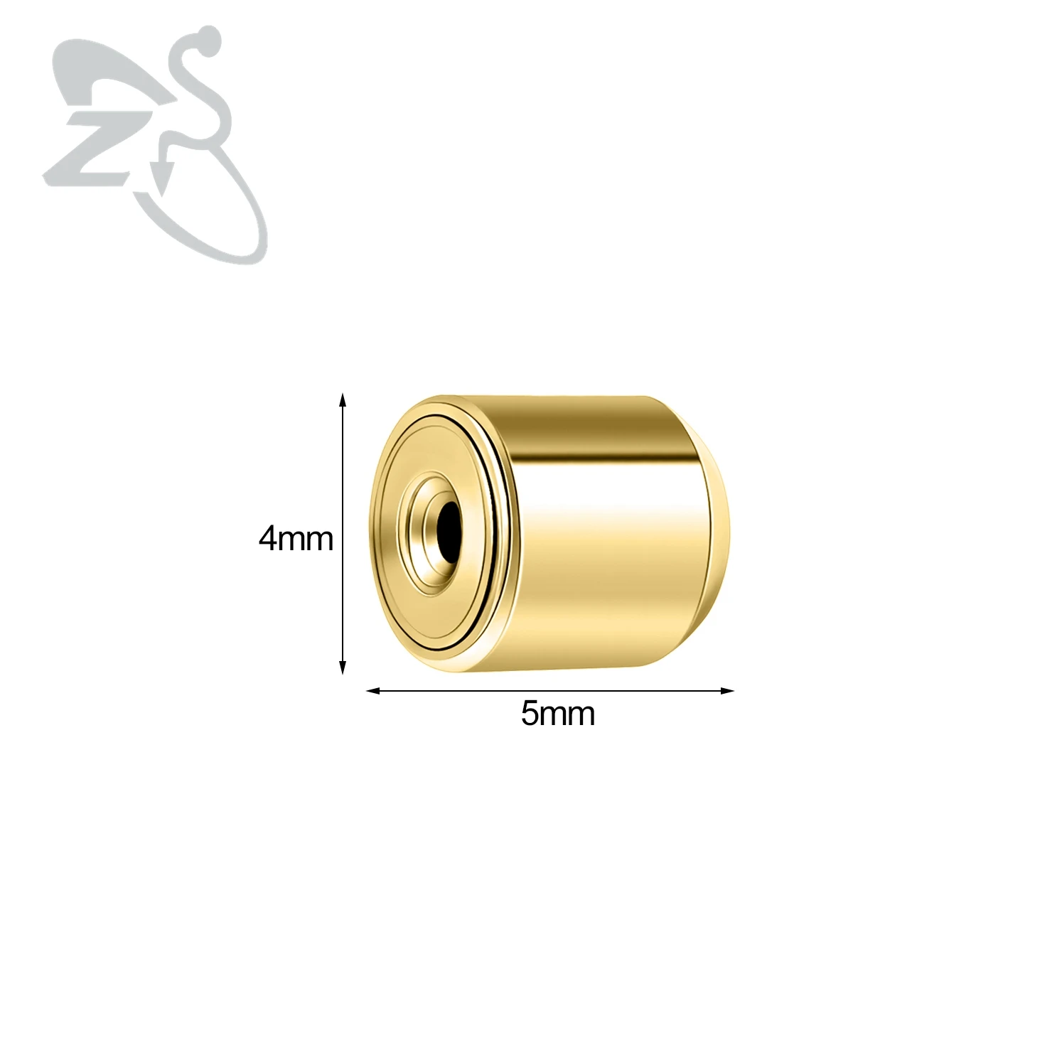 Gold Color Stainless Steel Earring Rubber Plug Ear Studs, 2-10pcs