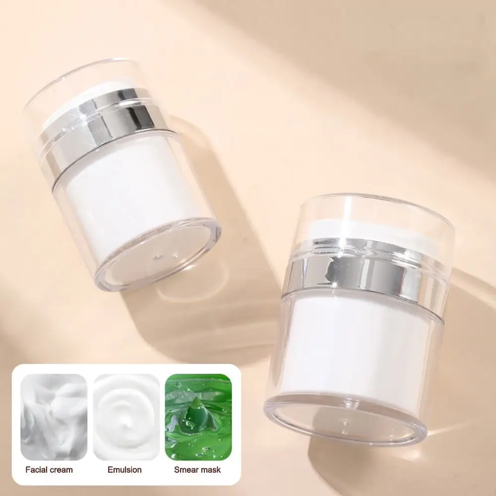 15/30/50/100ml Press-On Makeup Sub-Bottling Acrylic Vacuum Cream Bottle Lotion Face Creams Travel Refillable Empty Cosmetic Box