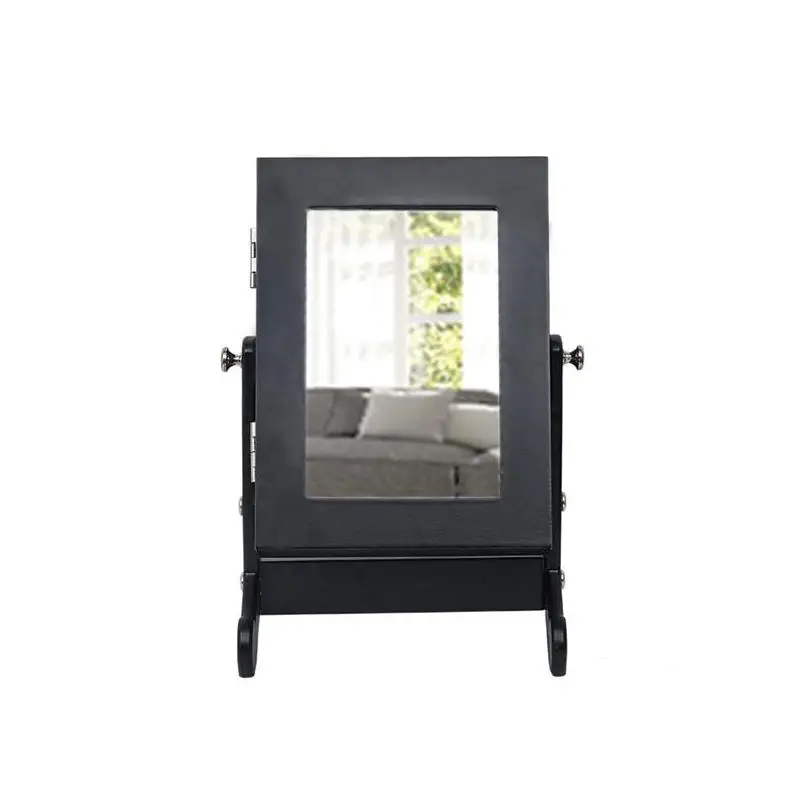 صندوق تخزين خزانة المجوهرات الصغيرة مع حامل - شاشة كونترتوب، لمسة نهائية سوداء لسهولة الوصول وأنيقة #2