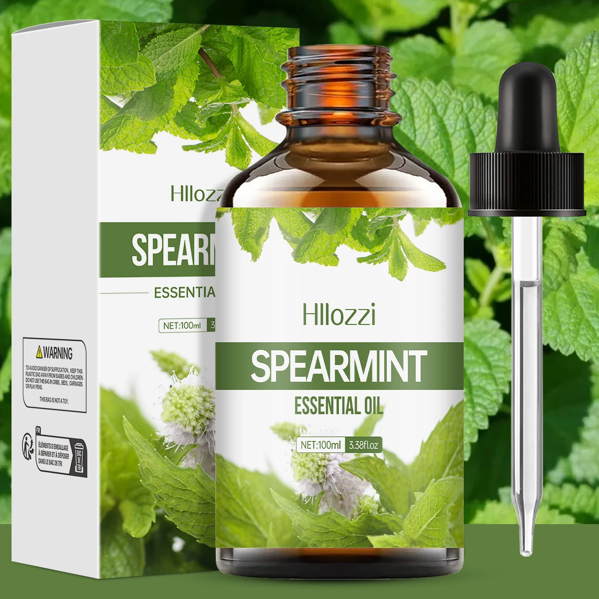 Spearmint essential oil can be used in skincare, bath, face, hair and eyelashes and is suitable for all skin types.