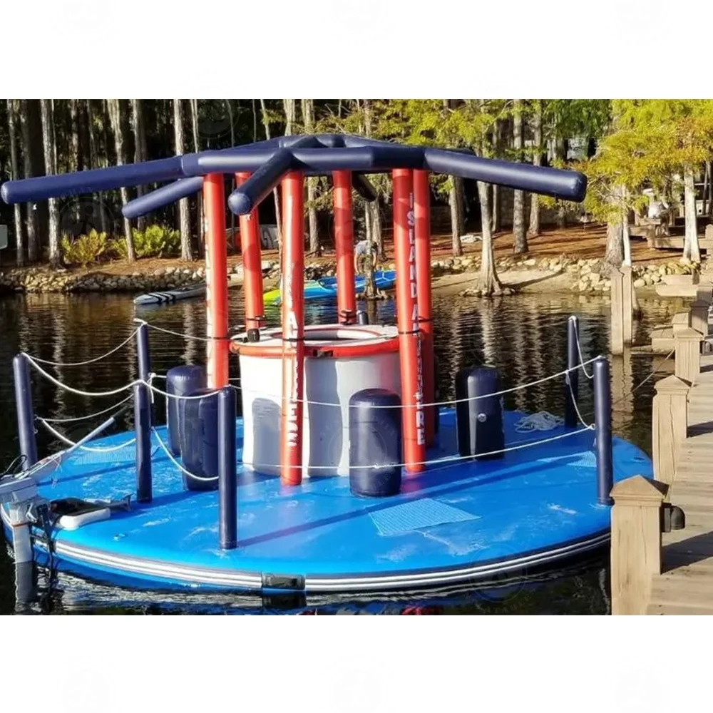 

High Quality Inflatable Floating Pool bar Inflatable Gazebo 10 Person Inflatable Pool Float Island