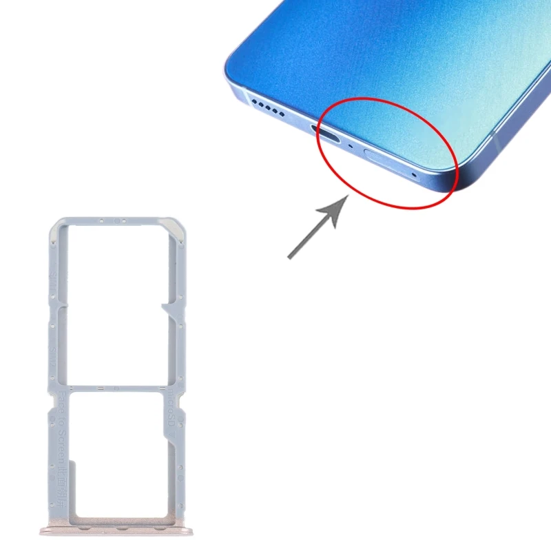 SIM Card Tray + SIM Card Tray + Micro SD Card Tray For OPPO Reno7 Z 5G / Reno7 Lite / Reno8 Lite / F21 Pro 5G