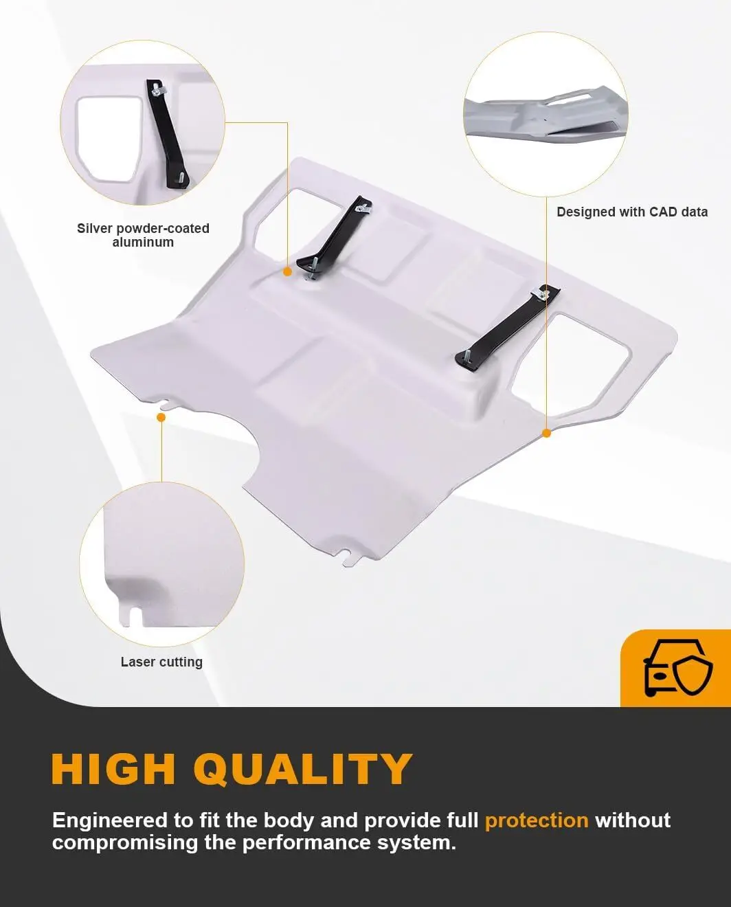 لتويوتا تاكوما 2005-2015 الألومنيوم المحرك الأمامي لوحة التزلج عموم PT212-35075