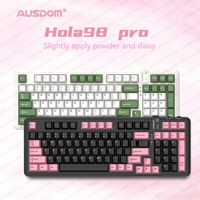 

SR Hola98 Pro Customized Mechanical Keyboard Tri-mode Wireless Bluetooth Gasket Full Key No Conflict Hot-swap Office Game PC