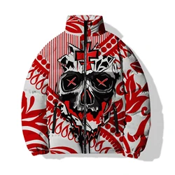 Warmth New in Down Coats Fashion Jackets Man Skull Parka Winter Man Cool Men's Cold Jackets 3D Printing Skeleton High Quality