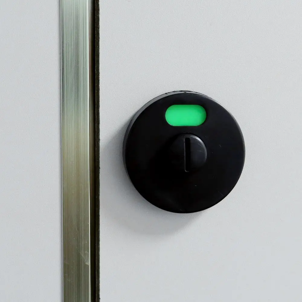 Bathroom Public Toilet Partition Door Lock Indicator Lock Black Handle