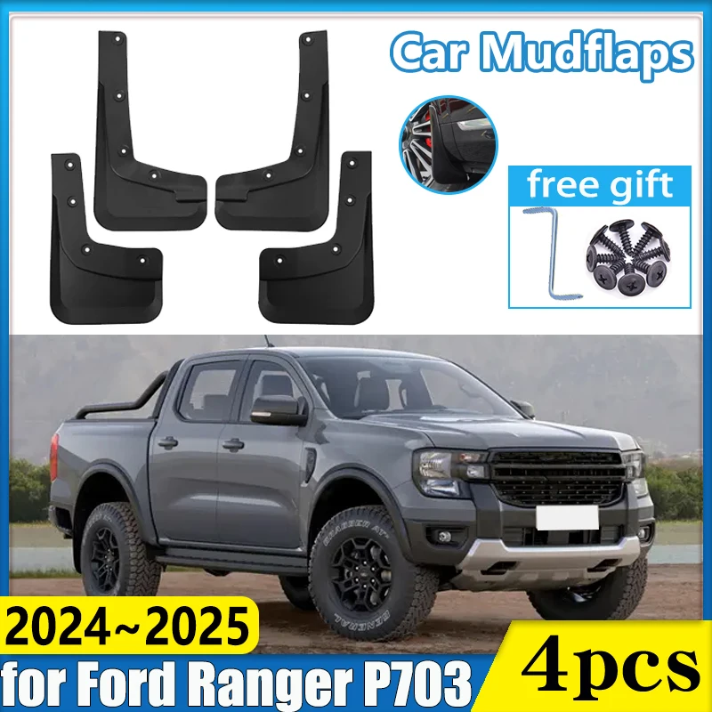 

Брызговики передних и задних колес для Ford Ranger P703 (версия для Северной Америки), аксессуары 2024-2025