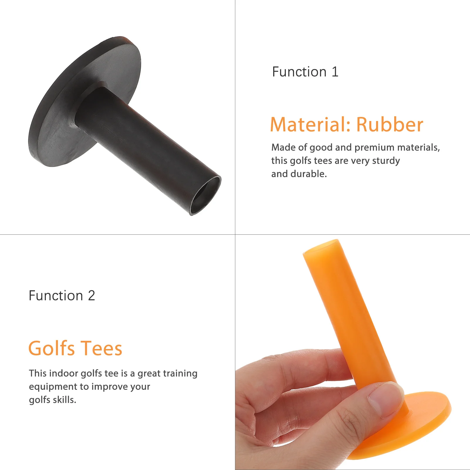 

9Pcs Rubber Golfs Tees Sturdy Lightweight Training Mat Tees Indoor Driving Range Golfs Practice Equipment Practice Mat Tee