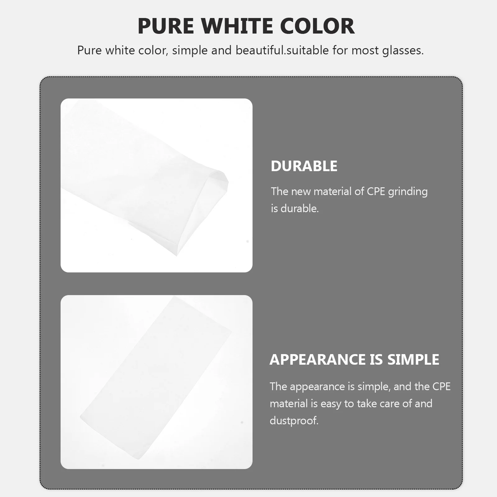 

200Pcs Frosted Glasses Bags Inner Cover Durable Protective Eyewear Accessories Glasses Cover Inner Bag Bi-Pass Bag