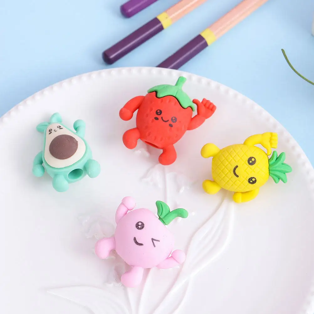 かわいいフルーツや野菜の形をした消しゴム36個入り。小さくて軽いので、学生、アーティスト、先生に最適。消しゴムセット。
