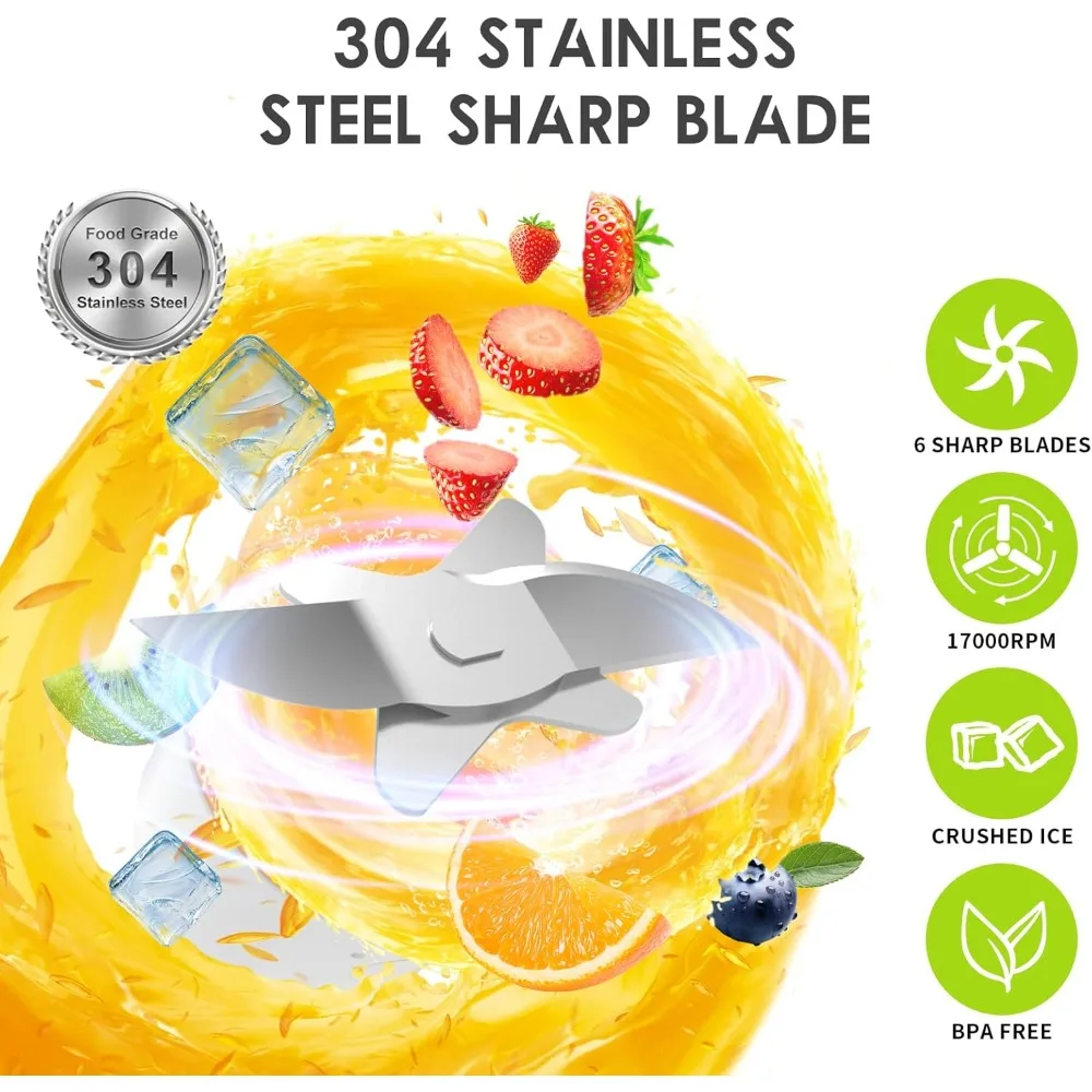 Shaved Ice Machine Juice Blender 2 in 1 Snow Cone Machine Portable Smoothies Blender Cordless Electric Rechargeable BPA Free