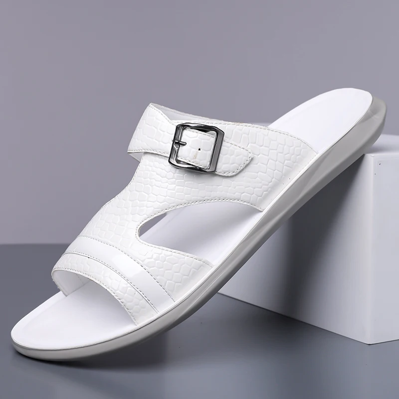 Herren Sommer Weichsohlen-Zehenstegsandalen mit Riemen Rutschfest Verschleißfest Atmungsaktiv Bequeme Outdoor-Slip-On-Sandalen-2567