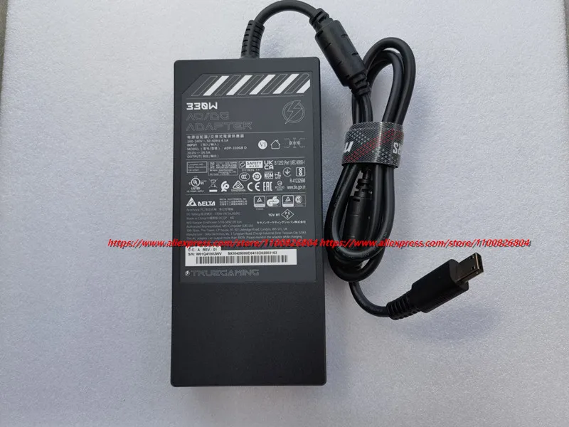 Original ADP-330GB D 20V 16.5A 330W AC Adapter Charger For MSI Raider GE68HX GE76 GE67 GE66 WE76 HX Gaming Laptop Power Supply