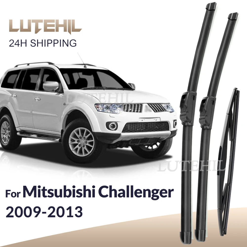 

For Mitsubishi Challenger PB 2009-2013 2010 2011 Wiper Front&Rear Wiper Blades Windshield Windscreen Window Brushes 22"+17"+12"