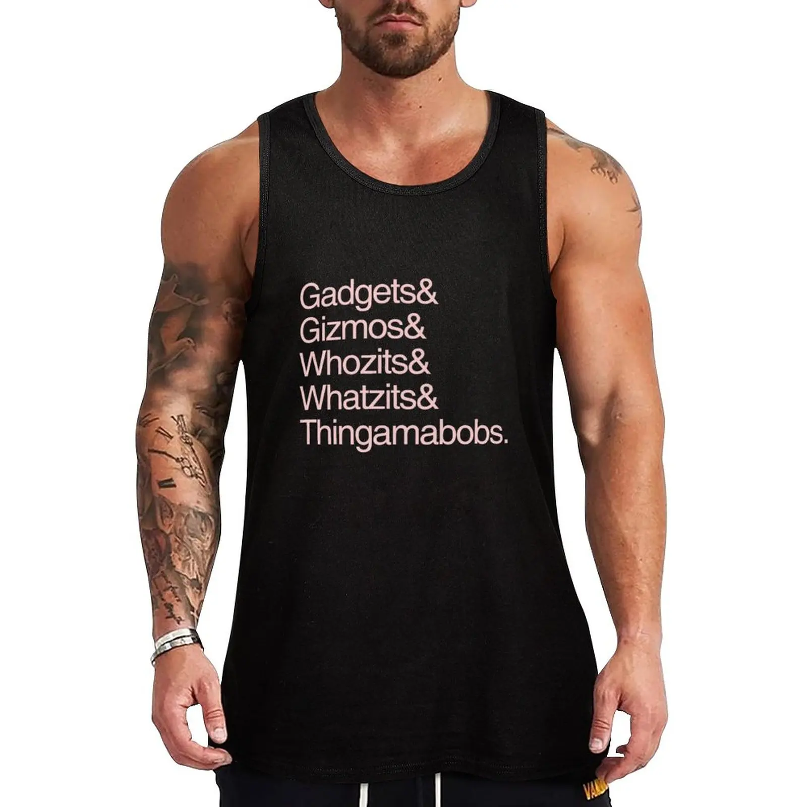 

New Gadgets and Gizmos Millennial Pink Tank Top Top Men's t-shirt sleeveless gym shirts male