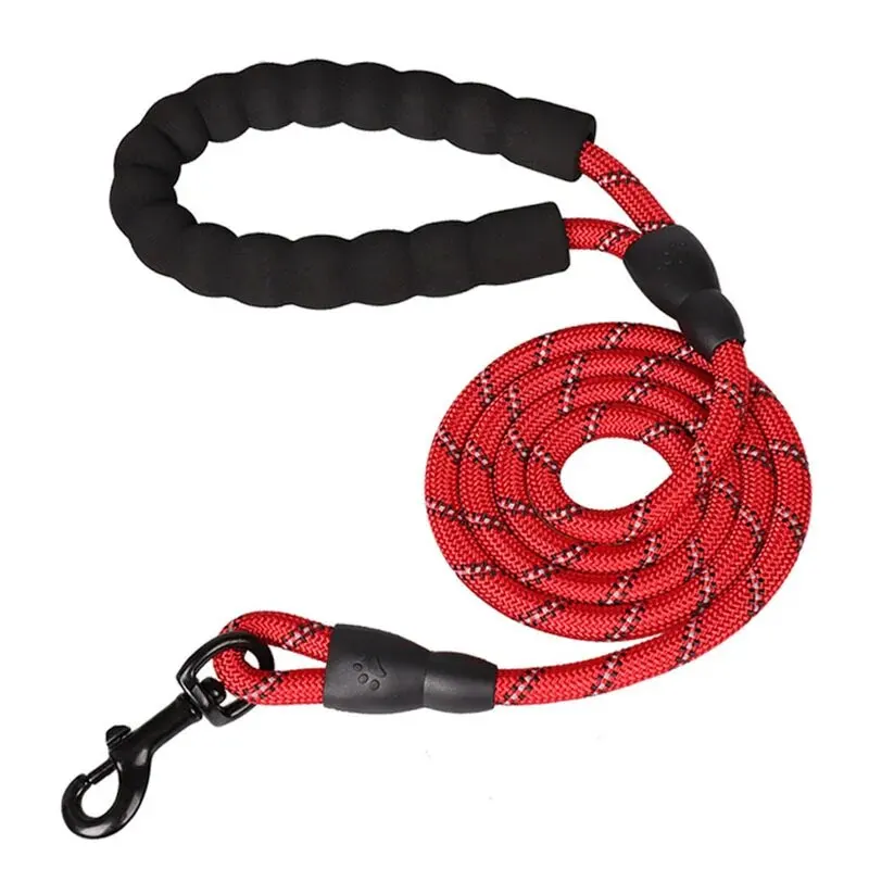 Reflective Dog Leash With Comfortable Padded Handle - Double Heavy Duty Traction Rope For Strong Dogs - Enhance Safety And Contr image 3