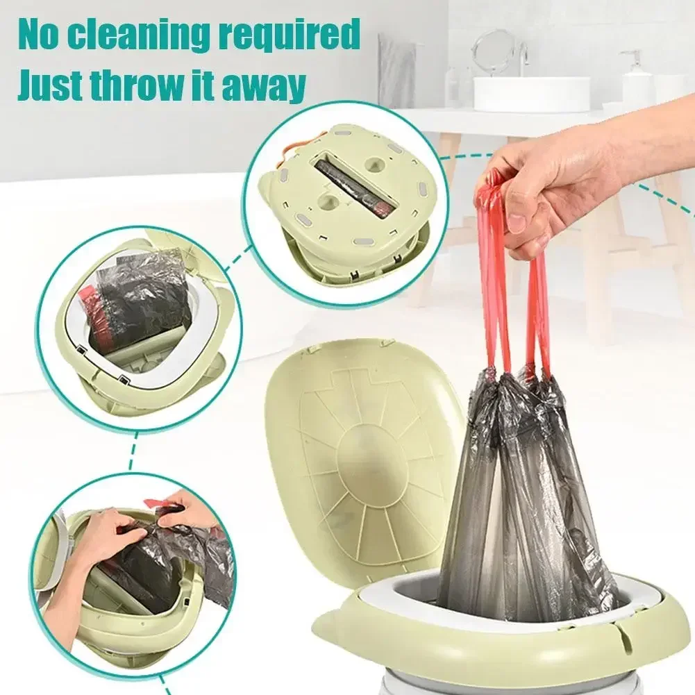 Mictório Portátil Dobrável para Crianças, Assento Potty do Bebê, Anti-odor, Viagem, Acampamento, Interior, Exterior, Esgoto, Treinamento, Desodorante