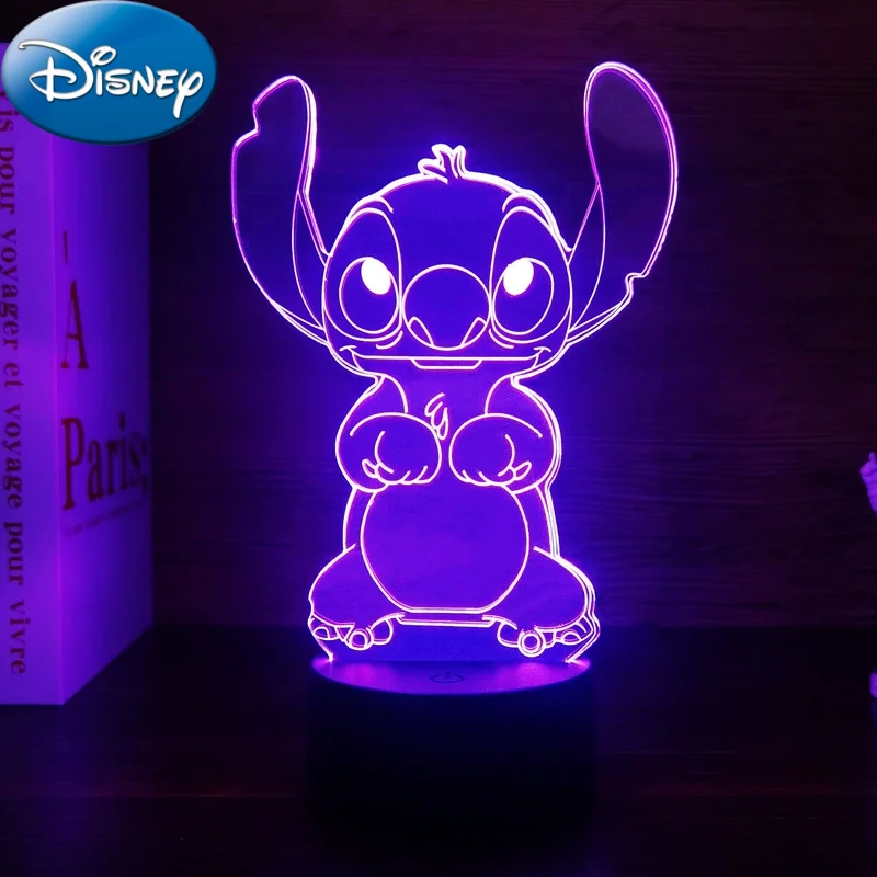 Luz nocturna de ilusión 3D de punto Kawaii con interfaz USB y lámpara de decoración de habitación táctil inteligente figura de punto regalos de cumpleaños para niños