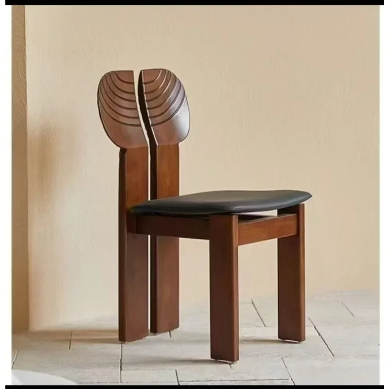 Chinese rubber wood soft bag solid wood dining chair Nordic simple design home bedroom back chair