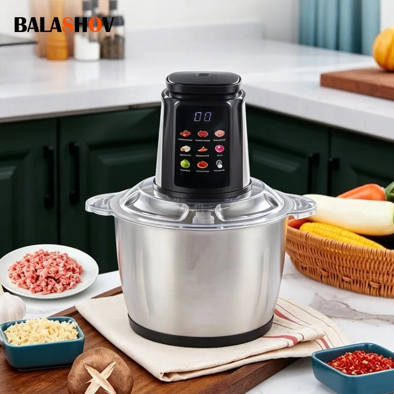 

5L Food Blender 500W Powerful Mixer 6 Blades Food Crusher with Stainless Steel Meats Grinders 220V Household Food Processor