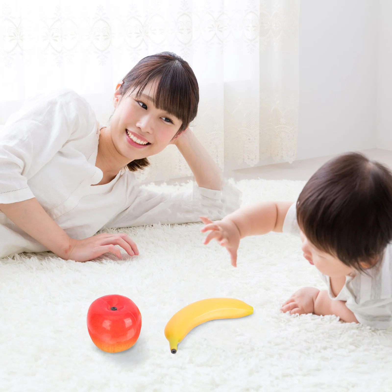 2 Stuks Muzikale Fruit Shakers Percussie-instrument Vroeg Educatief voor Ritme Training Hand Hersenen Coördinatie Lichtgewicht