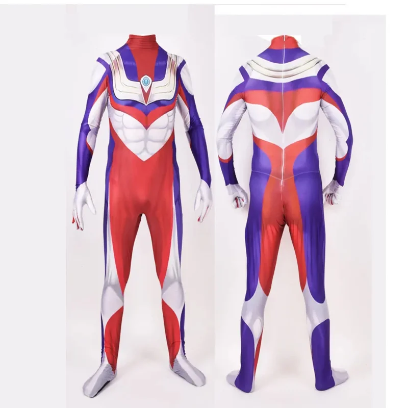 WAT89 Halloween adults kids Cosplay Costume Tiga Superhero Orb Zentai Bodysuit Ultraman New 2025