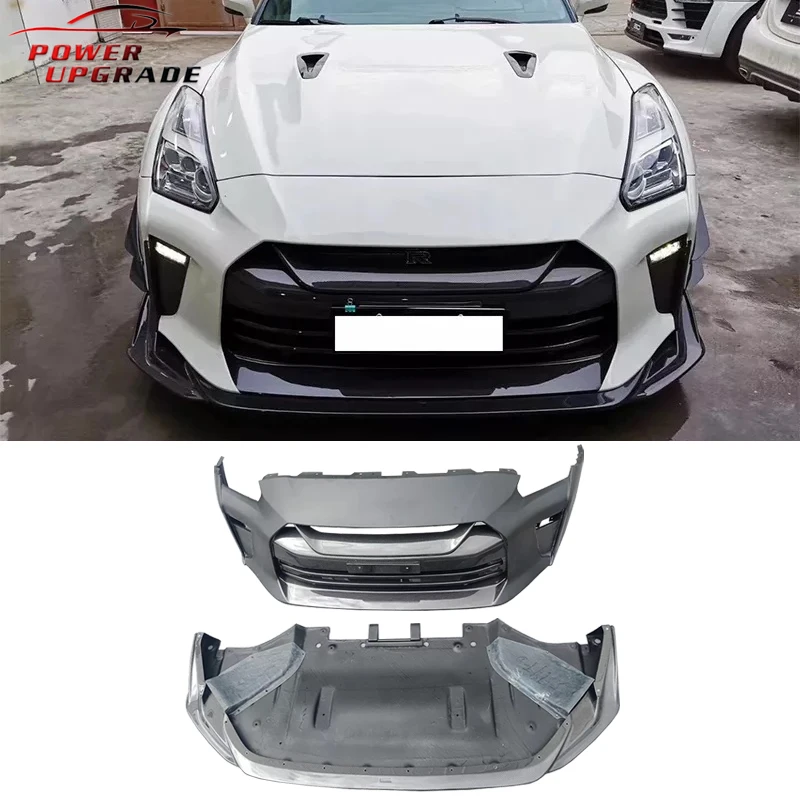 Top Secret Style Half Carbon Fiber Car Front Bumper Body Kit For Nissan GTR R35 2008-2019