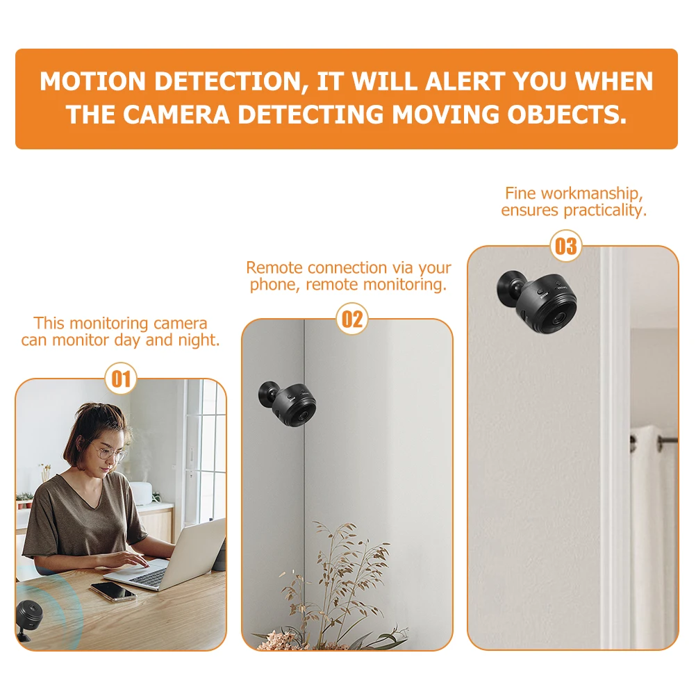 

2pcs Smart Security Night Vision HD Monitoring Motion Infrared for Remote