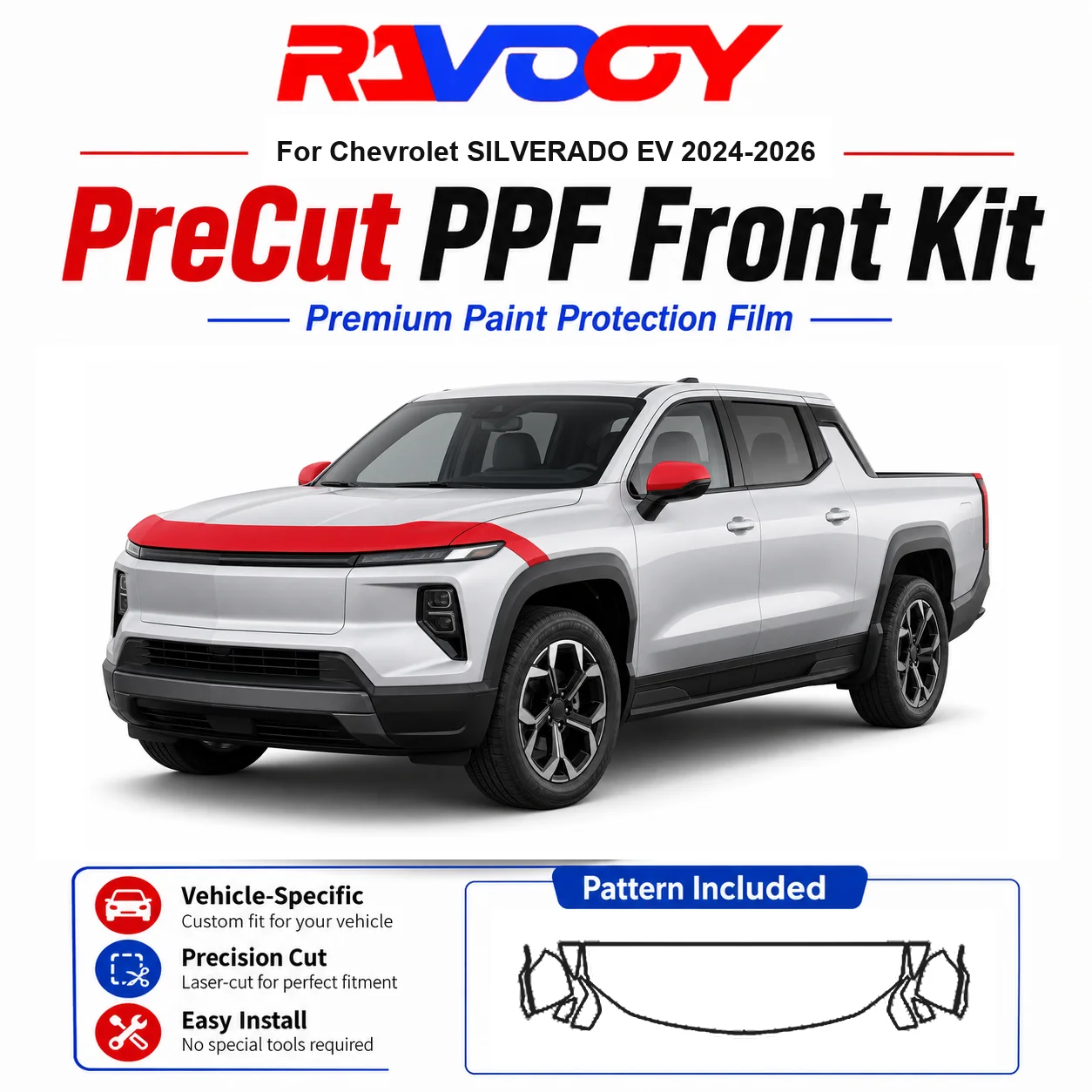 

8.5mil TPU Precut PPF Kit For 2025-2026 Acura ADX - Hood, Partial Fenders & Full Mirror Set - Self-Healing Gloss Clear Bra Film