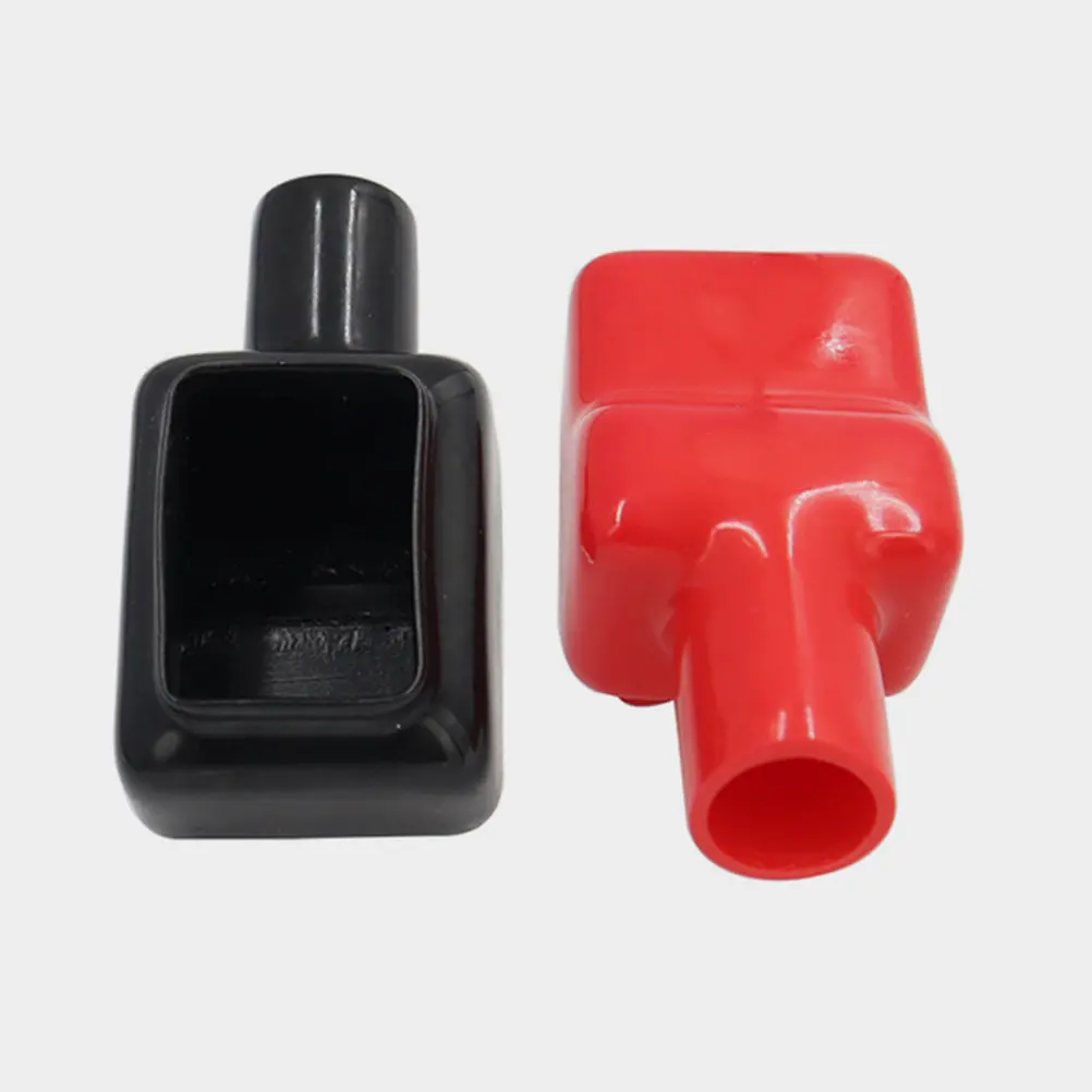 3Pairs Battery Terminal Cover Caps Rubber Protective Insulating Sleeves Positive Negative Battery Pile Head Covers for Car