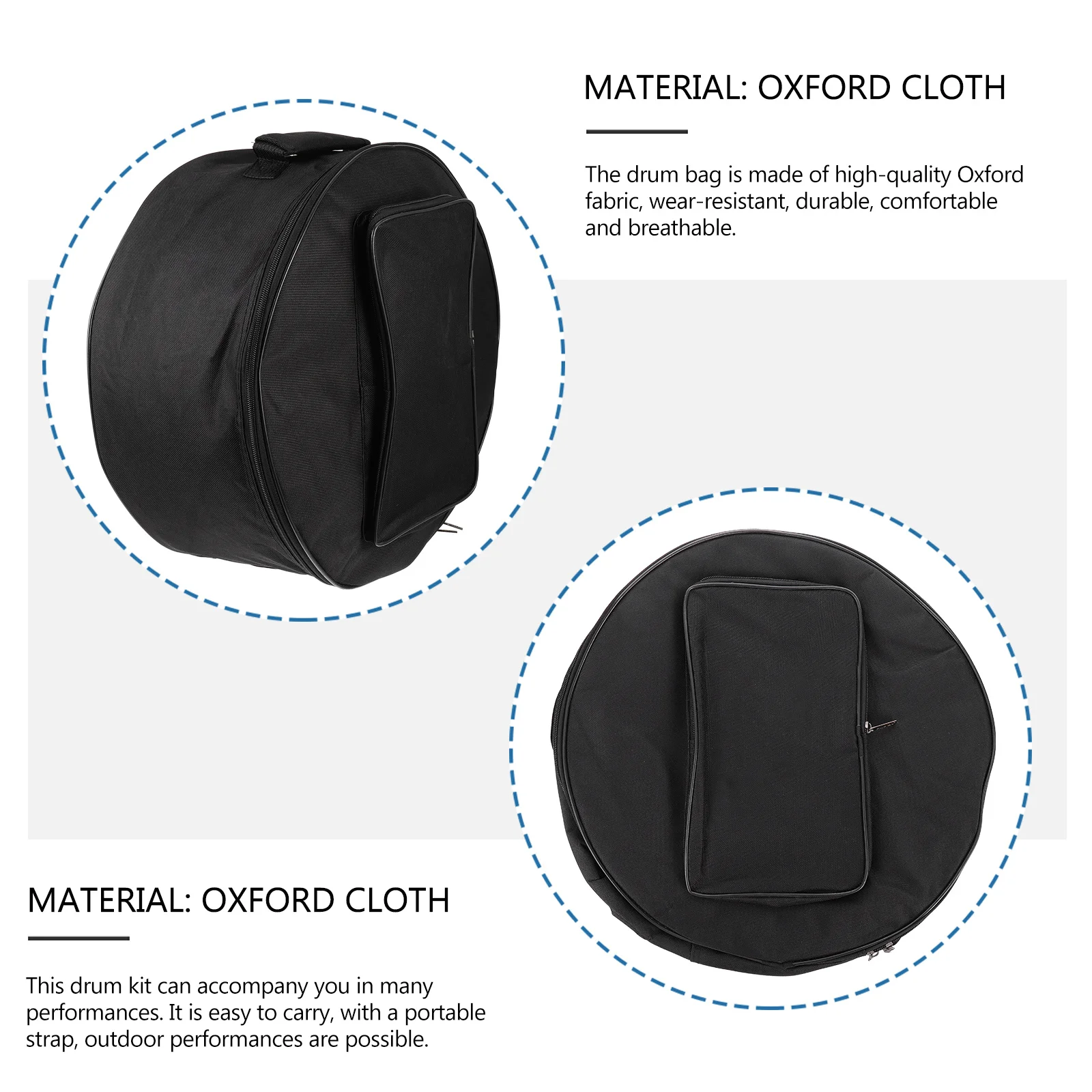 

13-14 Inch Snare Drum Carrying Case Comfortable Breathable Wear-Resistant Safe Environmentally Friendly Stylish Outdoor