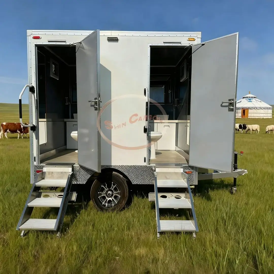 

Outdoor Trailer-Mounted Double Cabin Mobile Toilet for Grassland Scenic Spots - Portable Restroom Solution