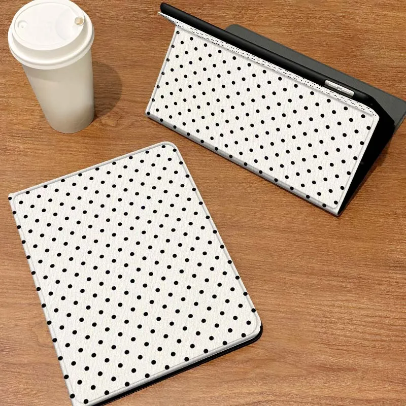 

Black Polka Dot Pattern Case For Samsung Galaxy Tab A7 A A9 A11 S6 A11 A8 S11 Lite Plus 10.4 10.5 Inch Tablet