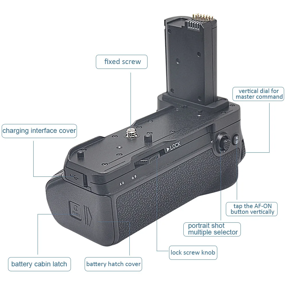 Mcoplus BG-Z8 Vertical Battery Grip with 2.4G Remote Control for Nikon Z8 Camera as MB-N12