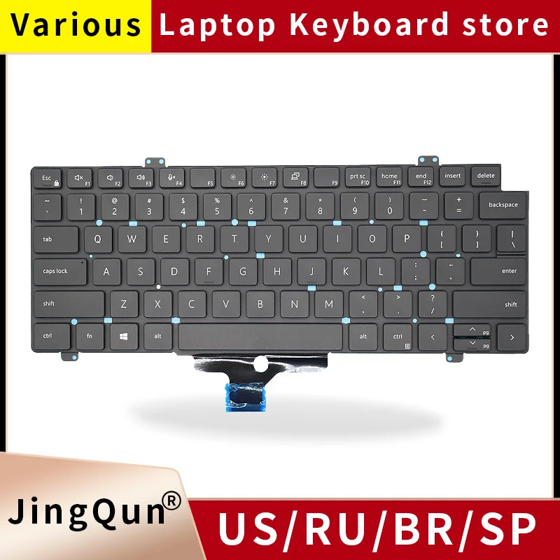 Replacement SP/US/Russian Backlit Laptop Keyboard For Dell Latitude 5420 5421 7420 7520 7521 7430 5430 P137G