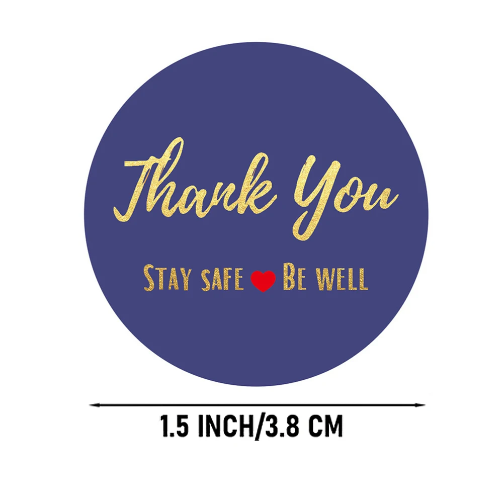 500 Pcs Thank You Stickers 1.5 Inch Color with Heart Cute Round Stickers Envelope Seal Scrapbook Label Stationery Label Stickers